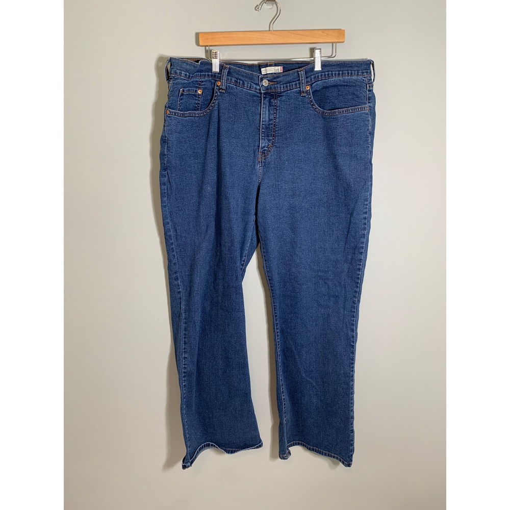 Levi's 512 Perfectly‎ Slimming Straight Leg Jeans Women 24M Blue Stretch Denim